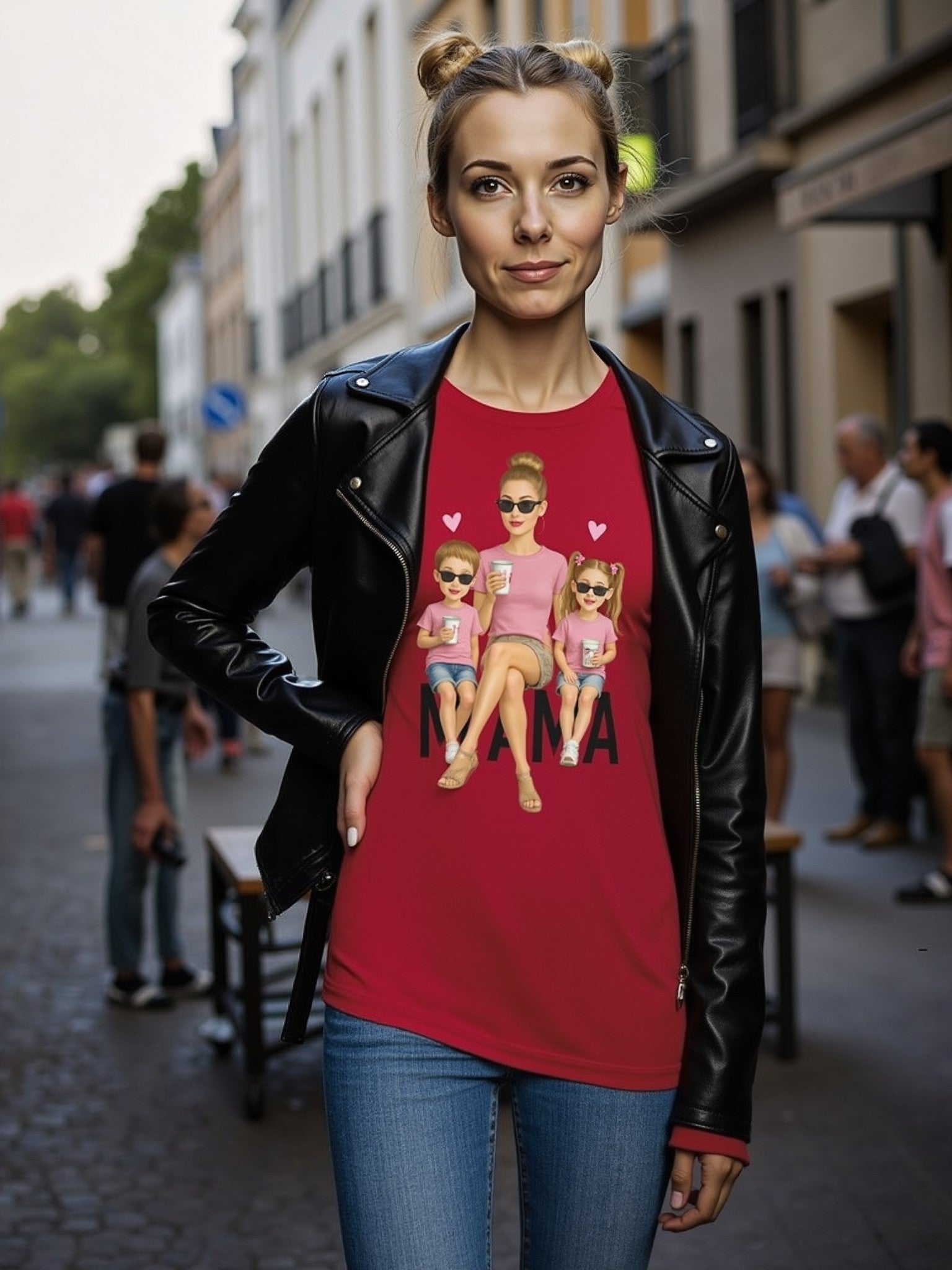 💗 Koszulka 'Dzień Mamy', dopasowany krój