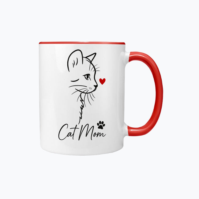 💗 Kubek kolorowy 'Cat Mom'