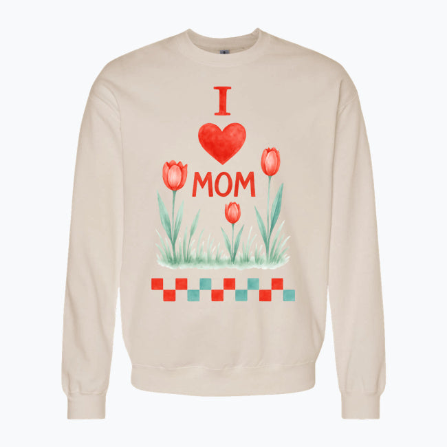 💗 Bluza 'Dzień Mamy',  Piaskowa, Typ Crewneck