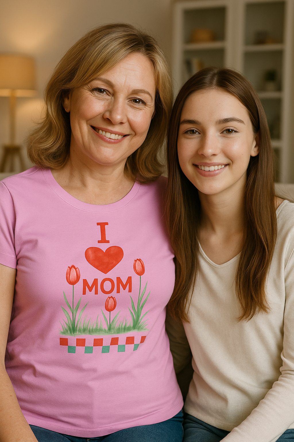 💗 Koszulka 'Dzień Mamy', lekko dopasowany krój