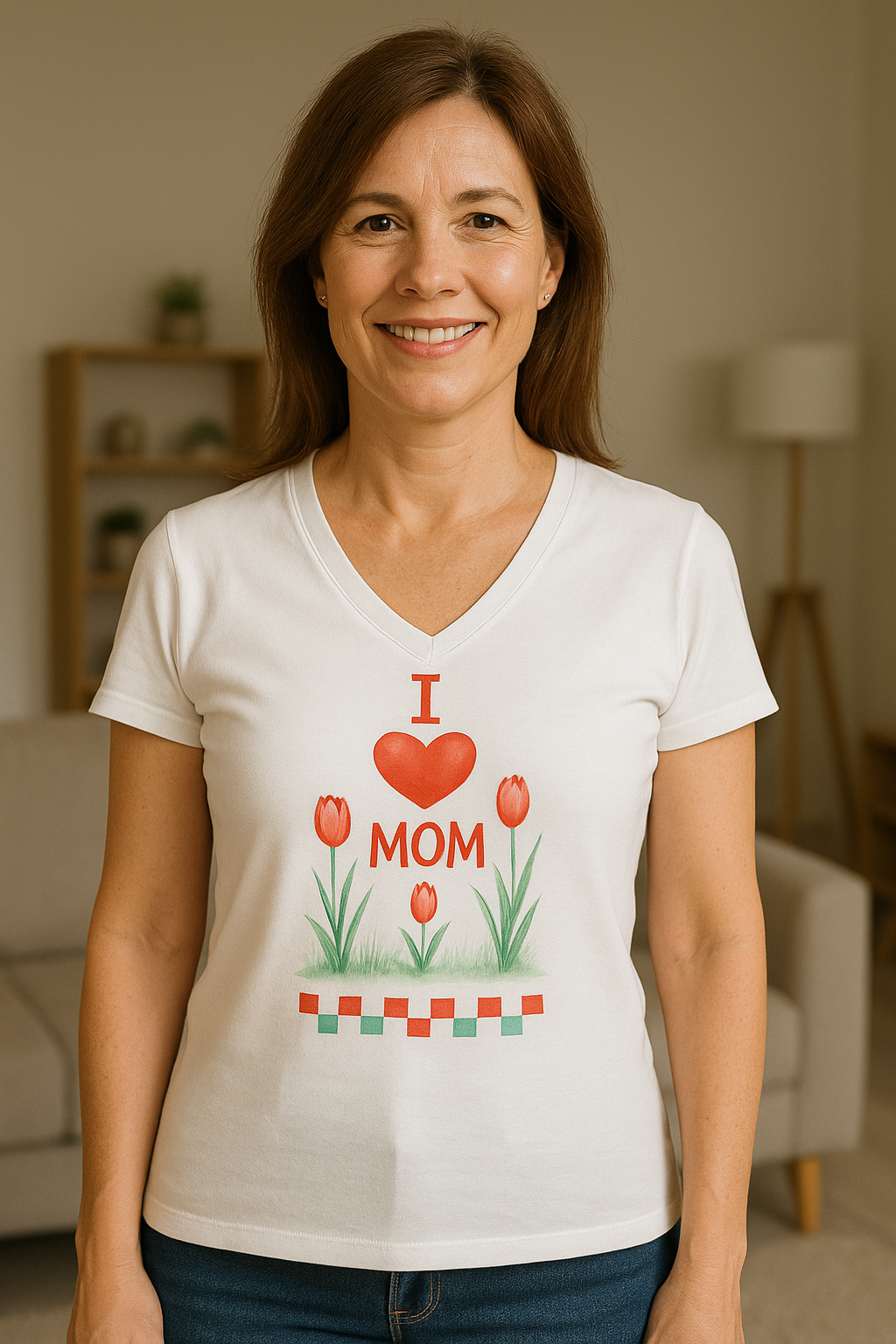 💗 Koszulka 'Dzień Mamy', V-neck