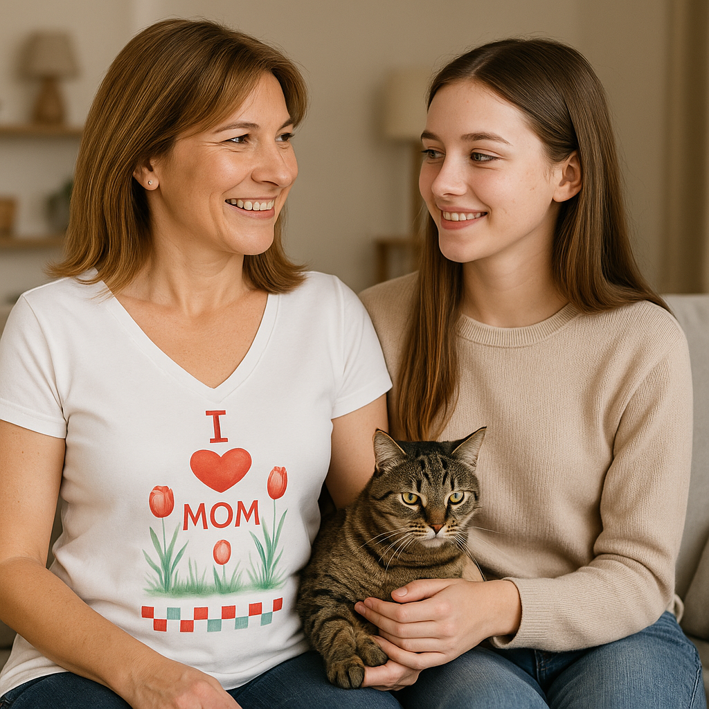 💗 Koszulka 'Dzień Mamy', V-neck