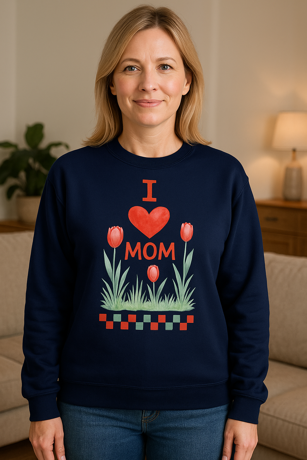 💗 Bluza 'Dzień Mamy',  Granatowa Typ Crewneck