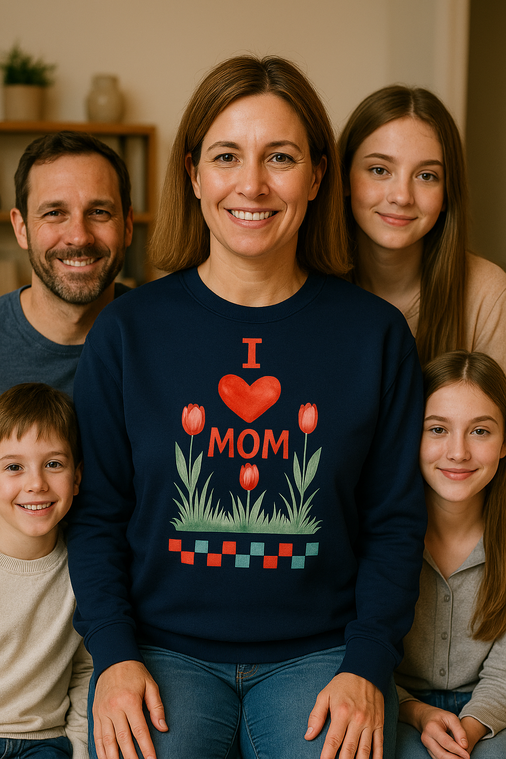 💗 Bluza 'Dzień Mamy',  Granatowa Typ Crewneck