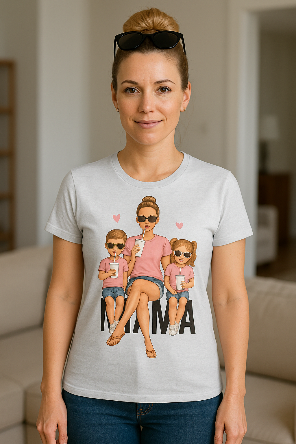 💗 Koszulka 'Dzień Mamy', lekko dopasowany krój