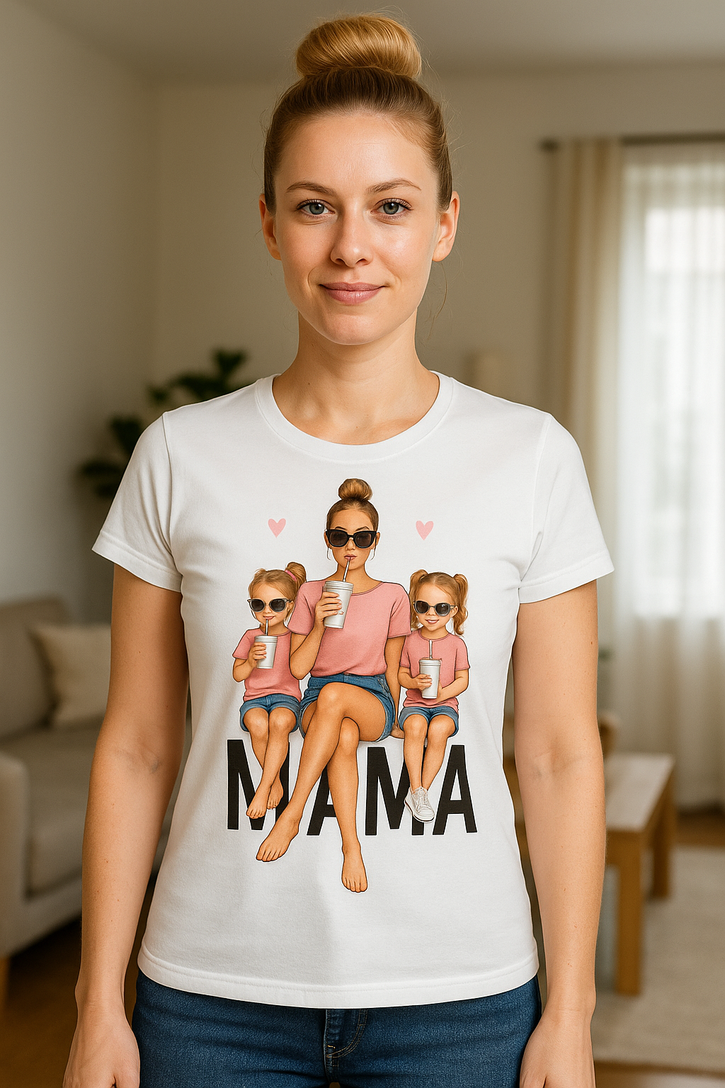 💗 Koszulka 'Dzień Mamy', lekko dopasowany krój