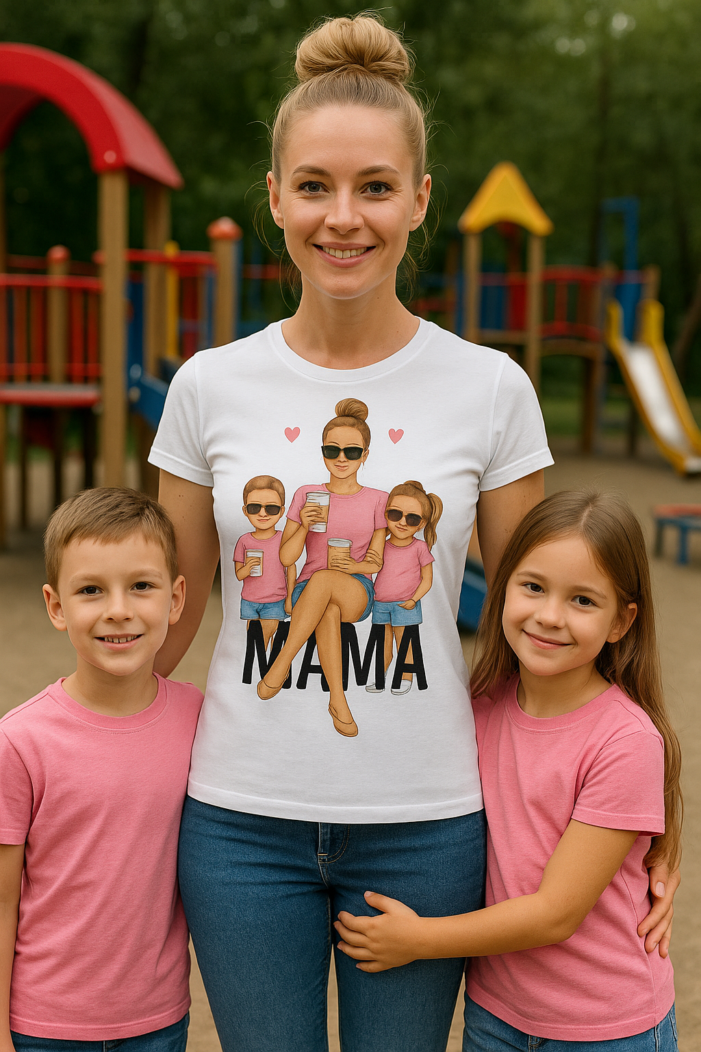 💗 Koszulka 'Dzień Mamy', dopasowany krój