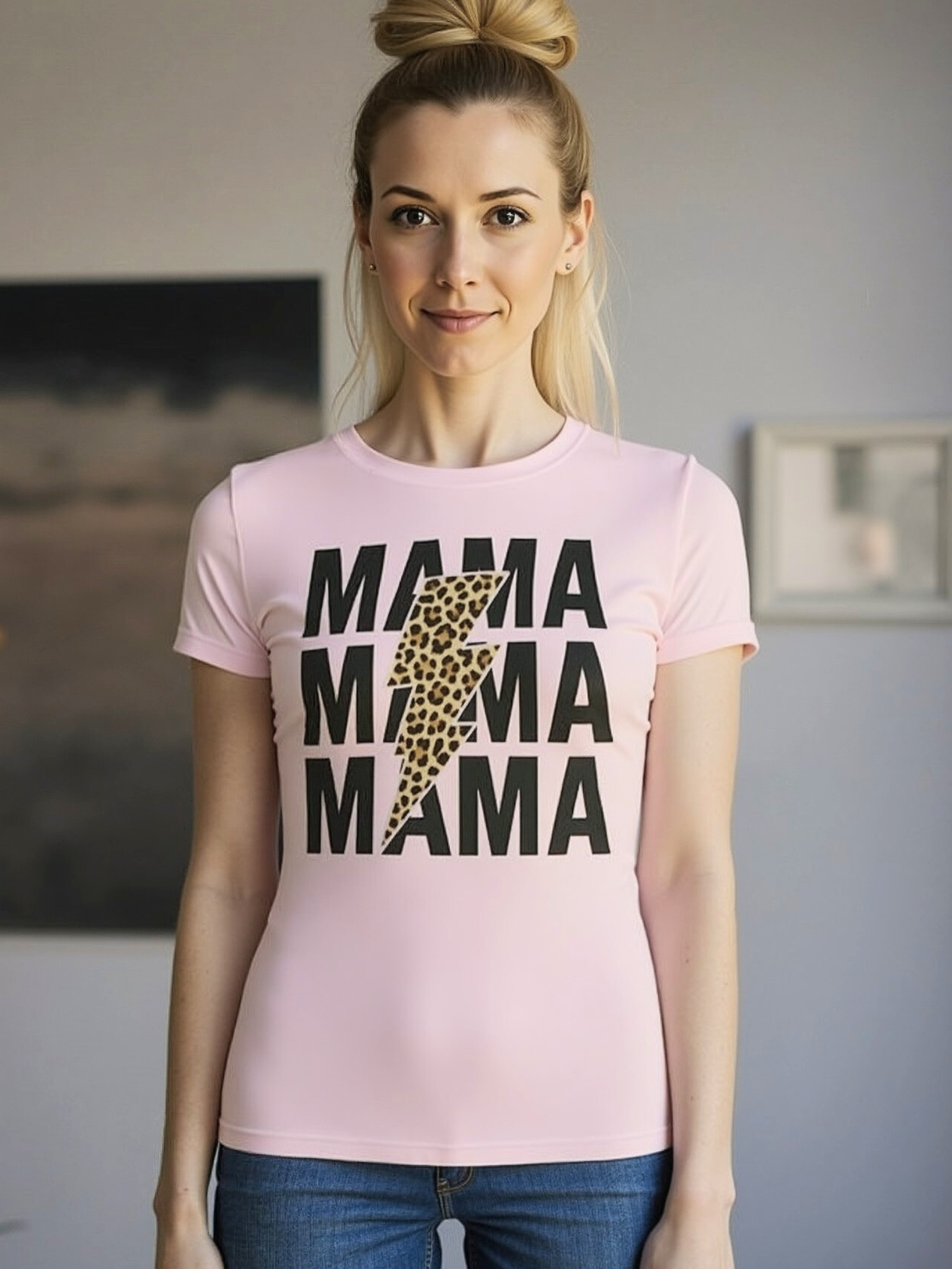 💗 Koszulka 'Dzień Mamy', dopasowany krój