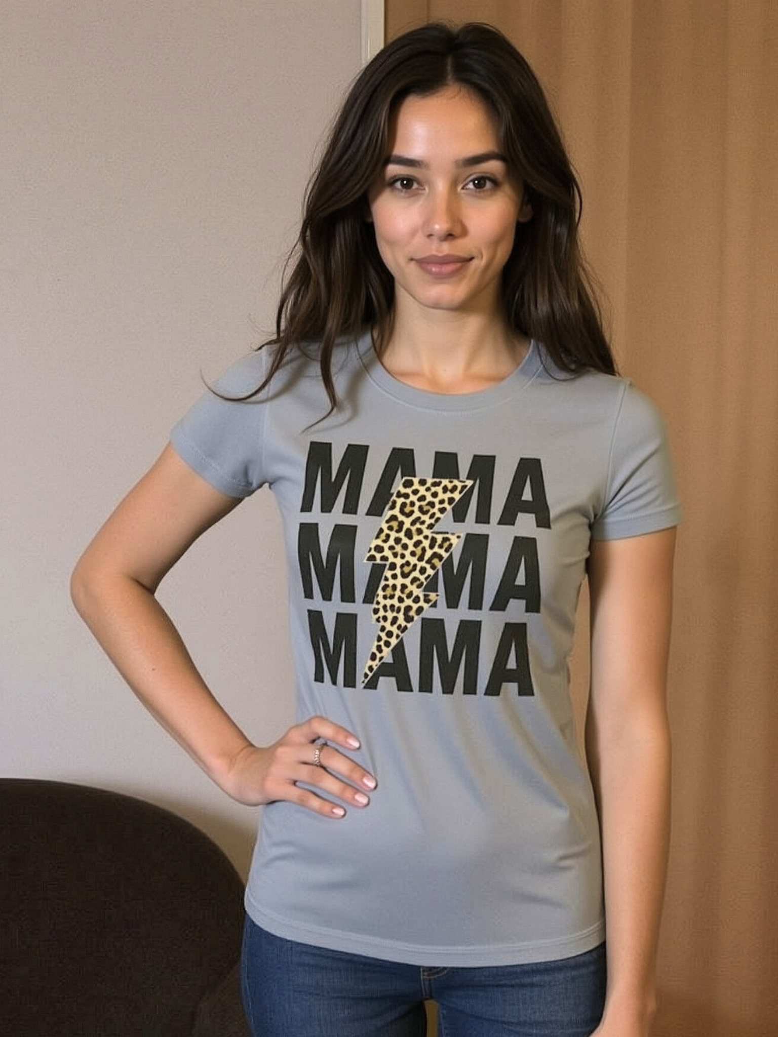 💗 Koszulka 'Dzień Mamy', dopasowany krój